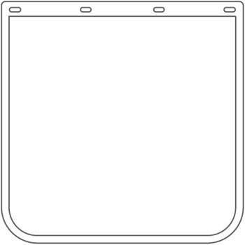 Mudflap - 24" Wide x 24" High - Plain White